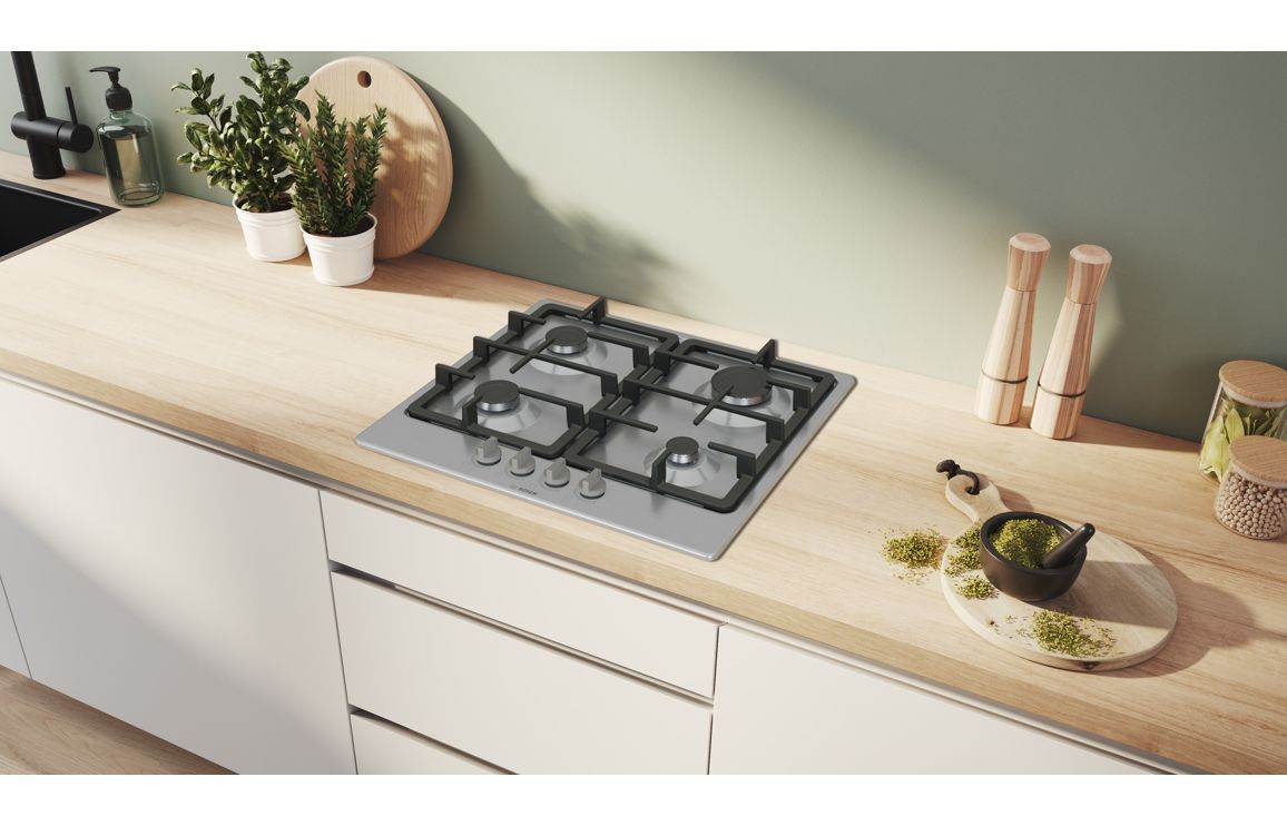 Bosch Series 4 PGP6B5K90 60cm Gas Hob - St/Steel