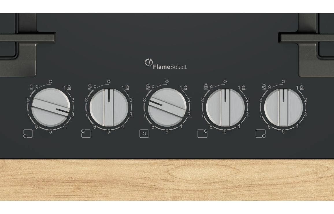 Bosch Series 6 PPQ7A6I40 75cm Gas Hob - Black