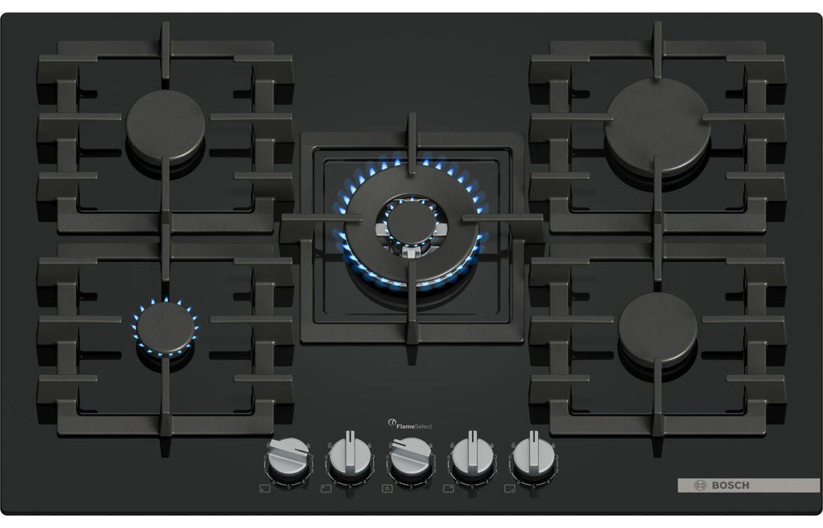 Bosch Series 6 PPQ7A6I40 75cm Gas Hob - Black
