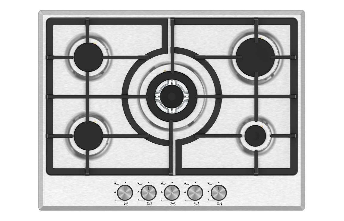 Prima PRGH118 70cm Gas Hob (Cast Iron) - St/Steel