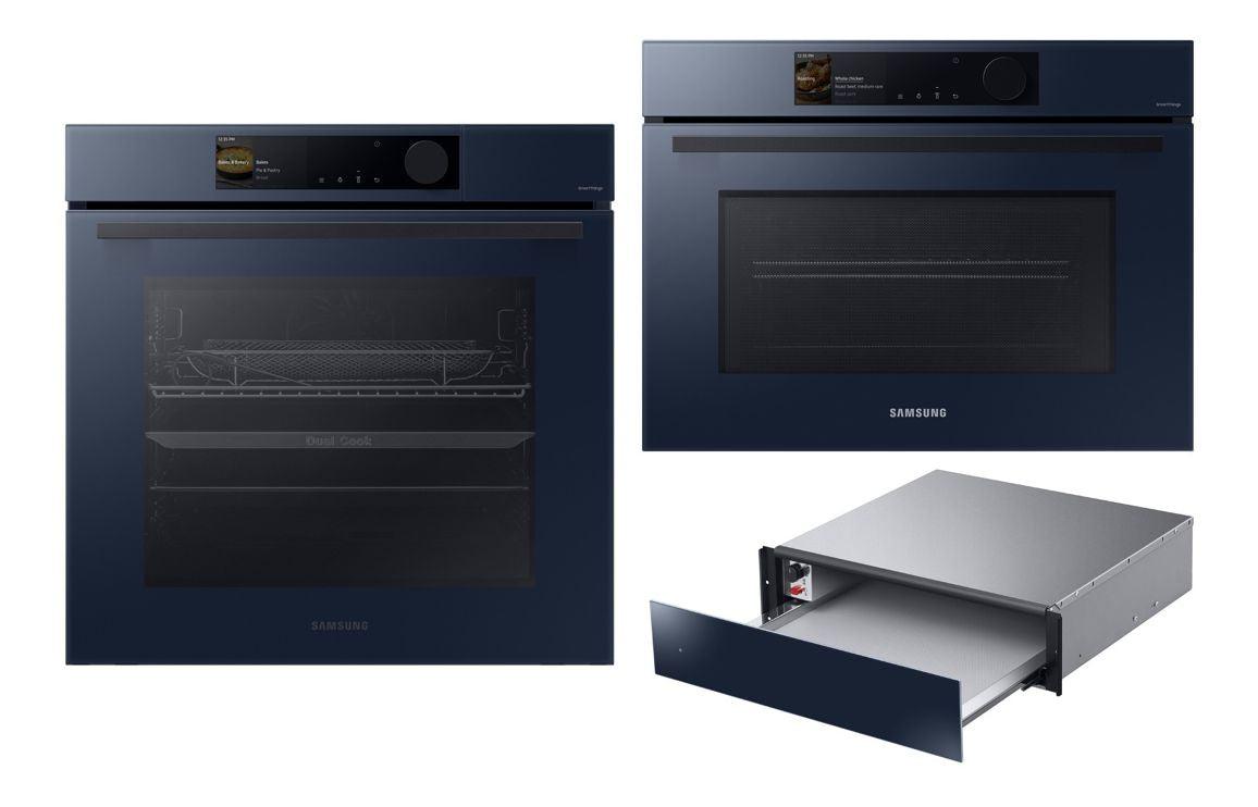 Samsung Oven, Compact & Warming Drawer Pack 1 - Clean Navy (NV7B6675CAN/U4, NQ5B6753CAN/U4 & NL20B5100WN/EU)