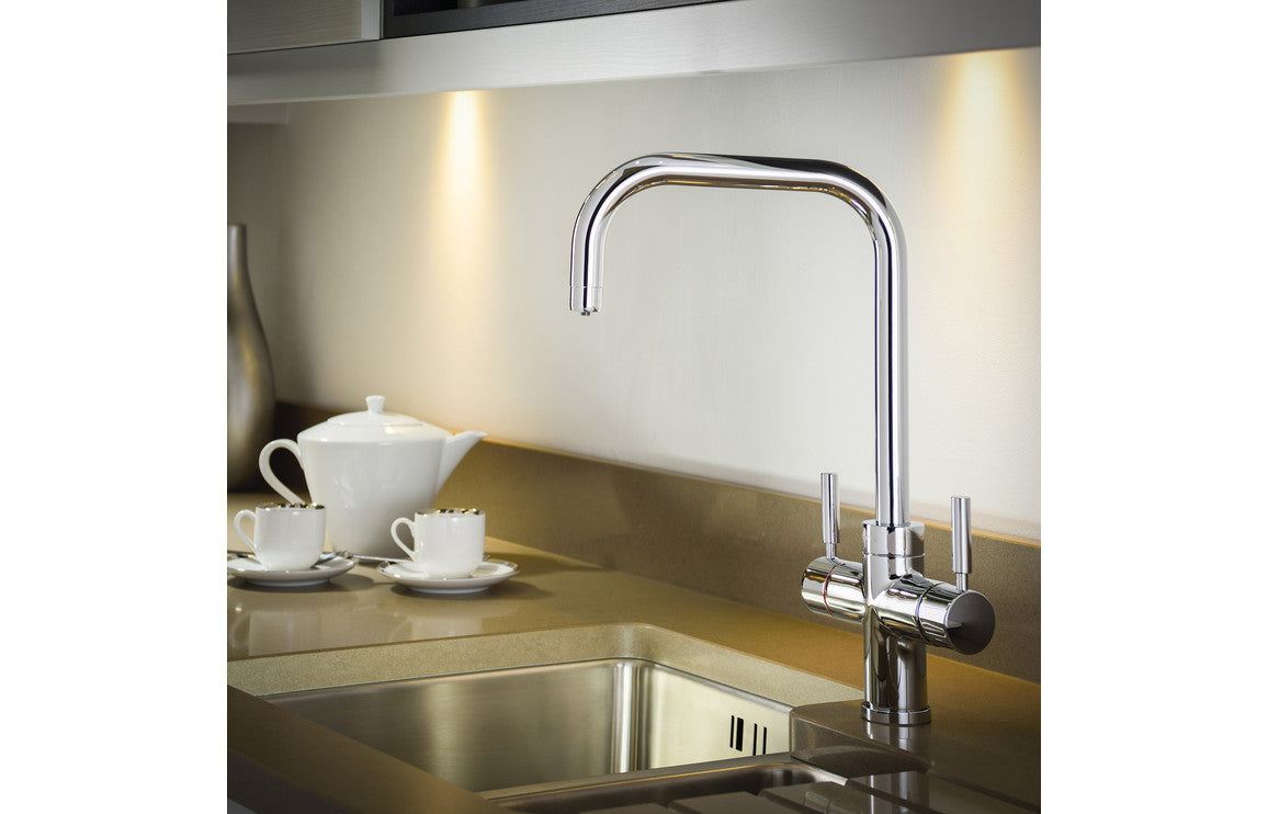 Abode Prostyle 3 IN 1 Quad Spout Monobloc Tap - Chrome, Brushed Nickel, Graphite, Matt Black, Urban Copper