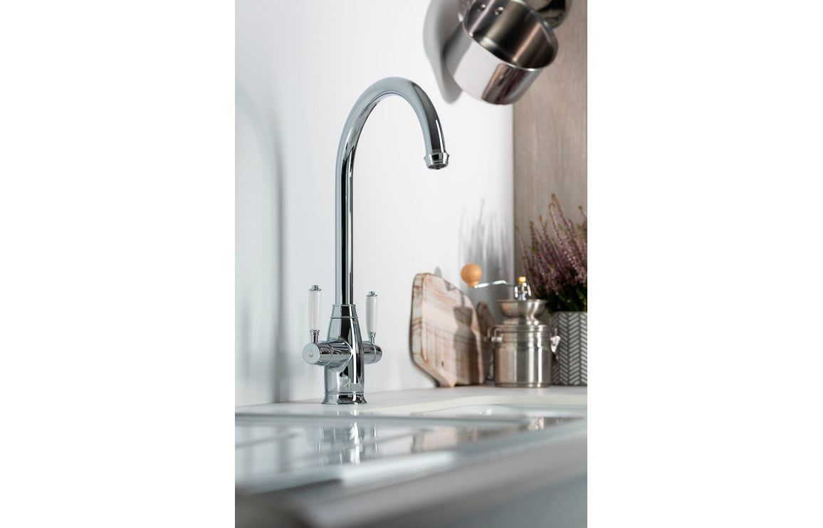 Abode ProTrad 4 IN 1 Monobloc Tap - Chrome, Antique Brass, Brushed Nickel