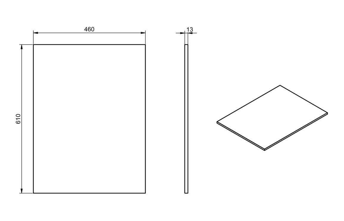 Push 610mm Wall Hung 2 Drawer Basin Unit