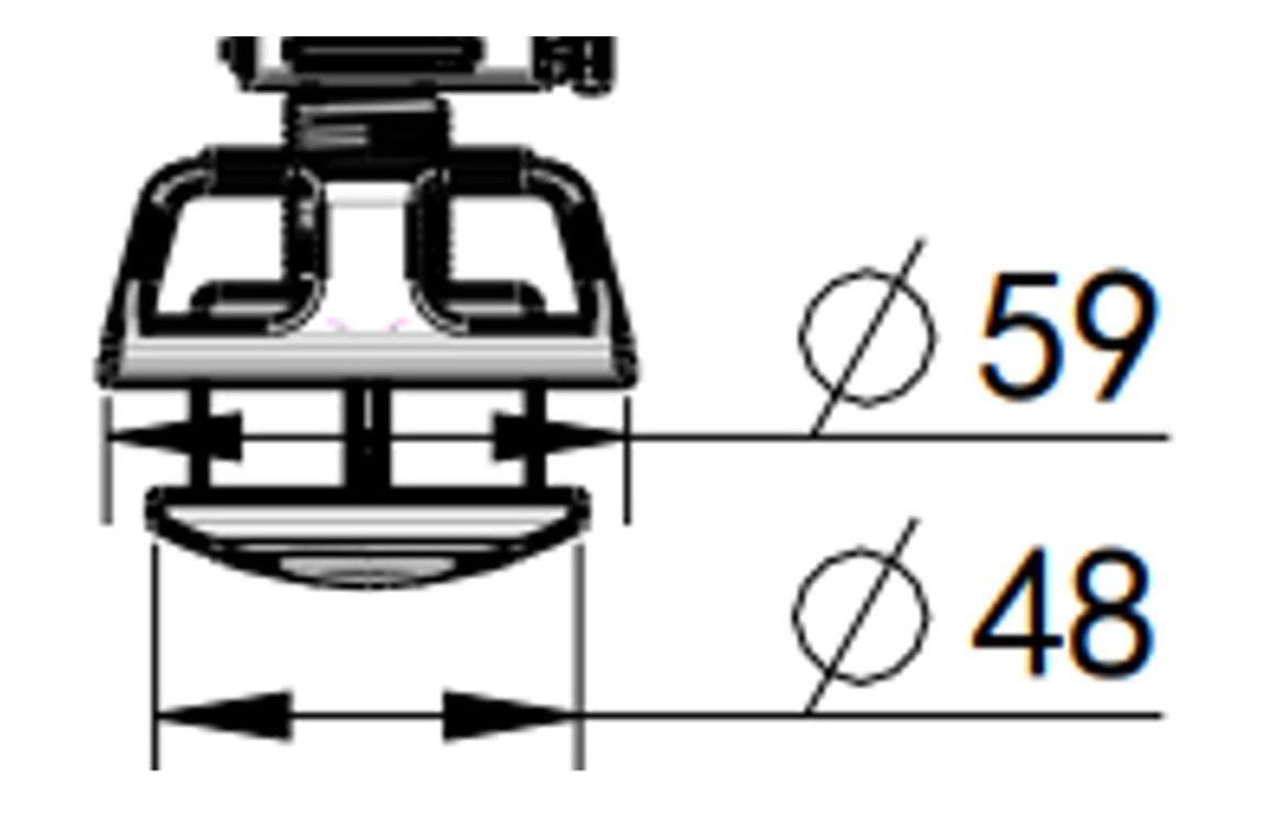Dual Push Button Cover (Cable) - Matt Black