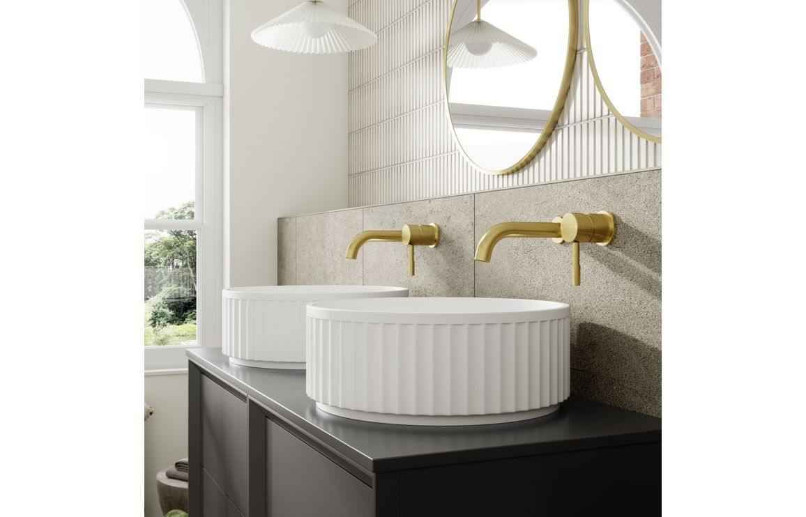  Push 610mm Wall Hung 2 Drawer Basin Unit & Thin Edge Basin 