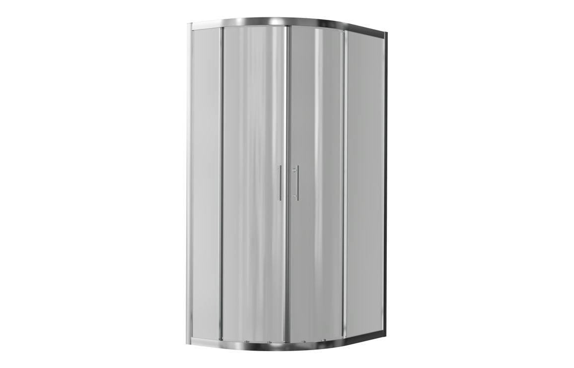 Classix Easy-Fit 1000x800mm 2 Door Offset Quadrant & 45mm Tray Pack (LH) - Chrome