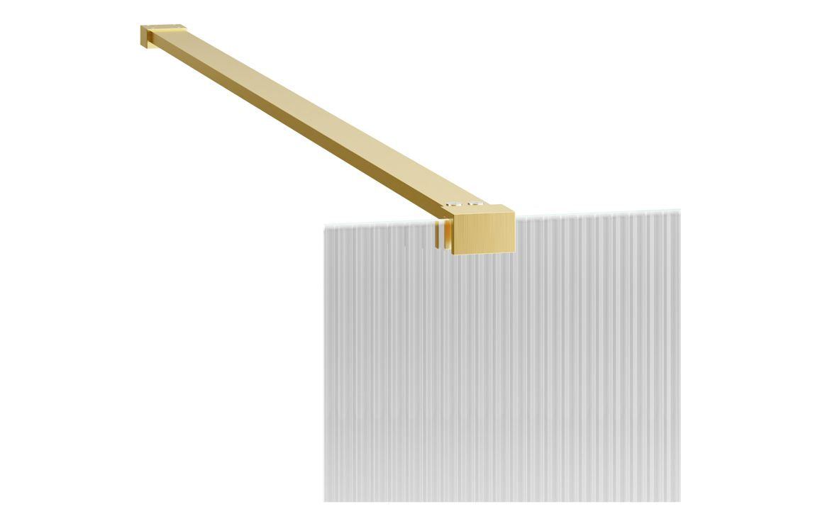 Iconix 500/700/760/800/900mm Wetroom Panel & Side Panel - Brushed Brass