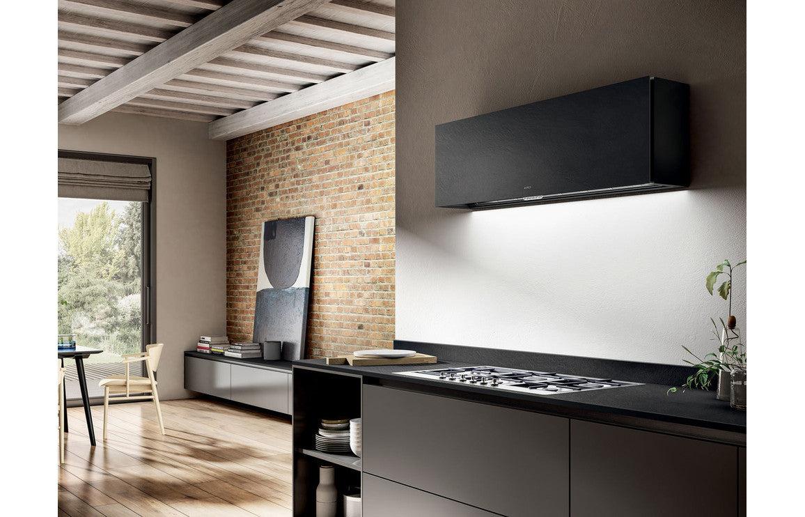 Elica Rules 90cm Integrated Chimney Hood - Black Glass