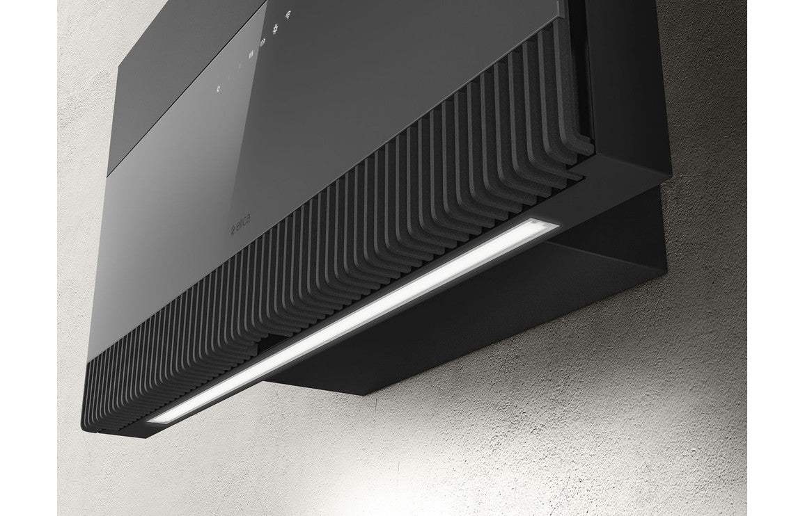 Elica Super Plat 80cm Chimney Hood - Grey Glass