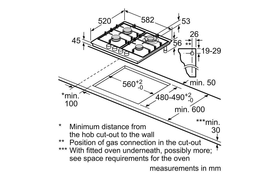 Neff N70 T26CIH8N0 60cm Gas Hob - St/Steel