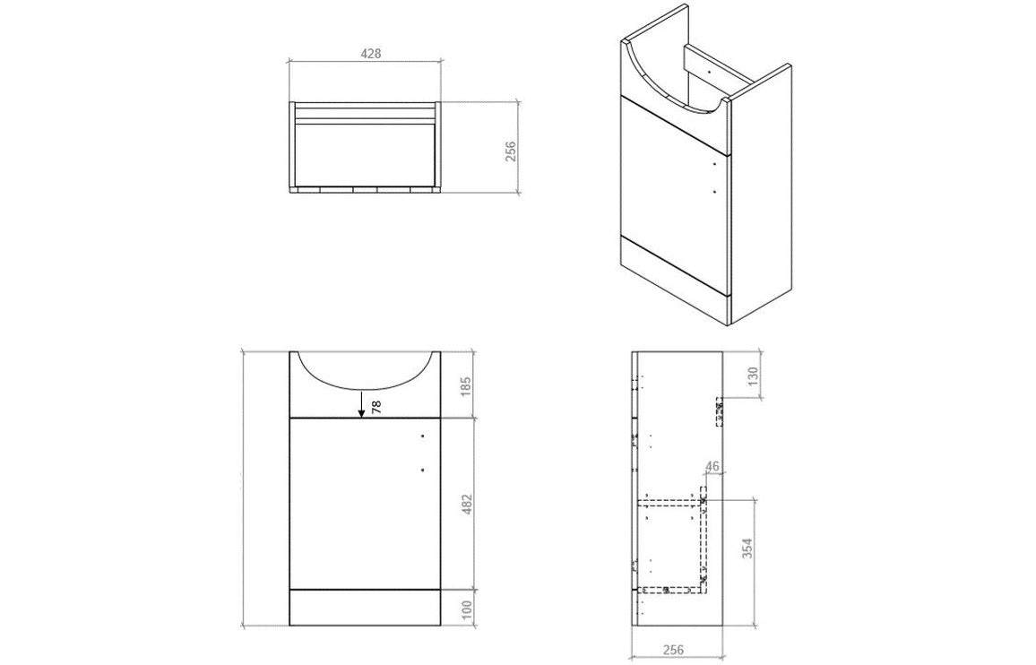 Vista 450mm Vanity & C/C Toilet Pack