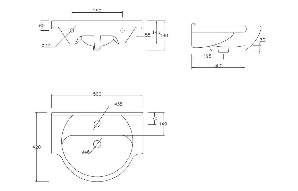 Vista 550mm Vanity & C/C Toilet Pack