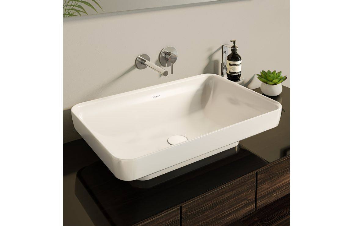 VitrA Origin Wall Mounted 2-Hole Basin Mixer: Brushed Nickel, Chrome, Matt Black, Soft Copper