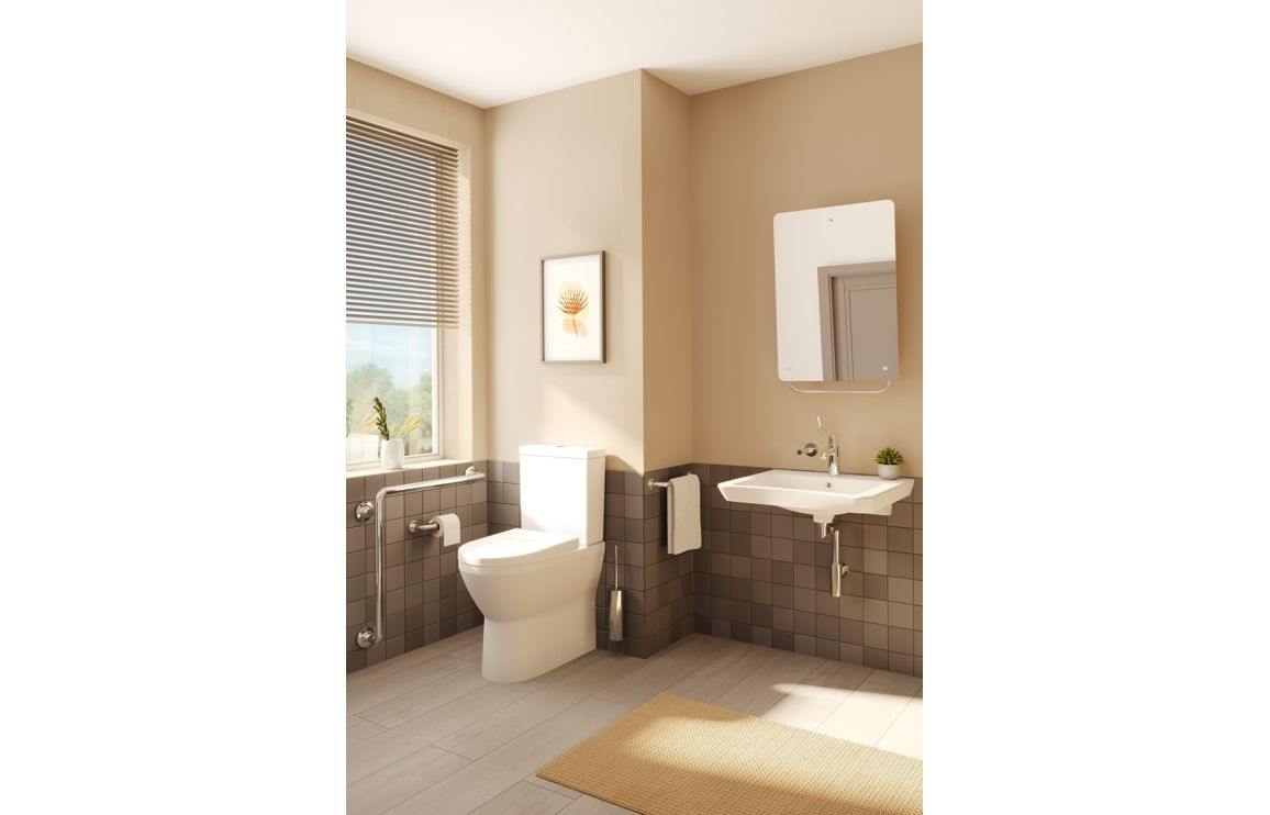 VitrA Integra Rimless Comfort Height Fully Shrouded Close Coupled Pan Only - White