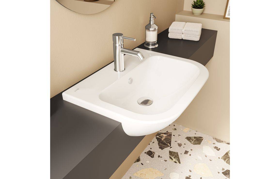 VitrA S20 550x445mm Semi Recessed Basin - White