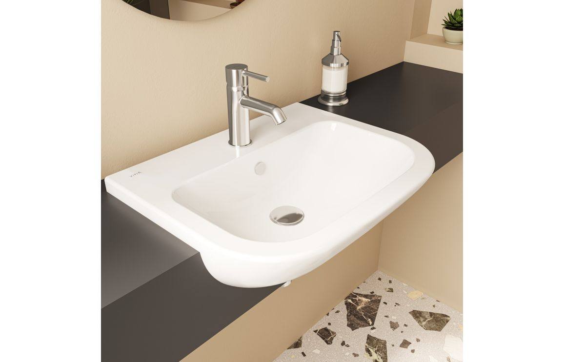 VitrA S20 550x445mm Semi Recessed Basin - White