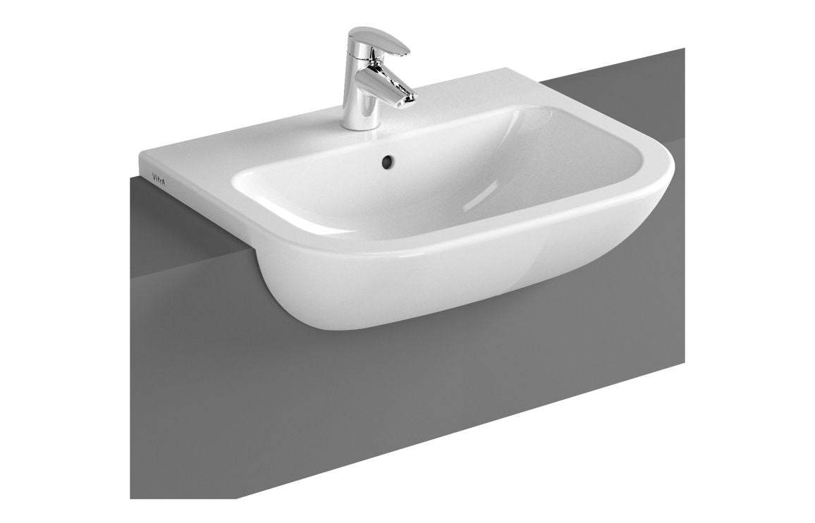 VitrA S20 550x445mm Semi Recessed Basin - White