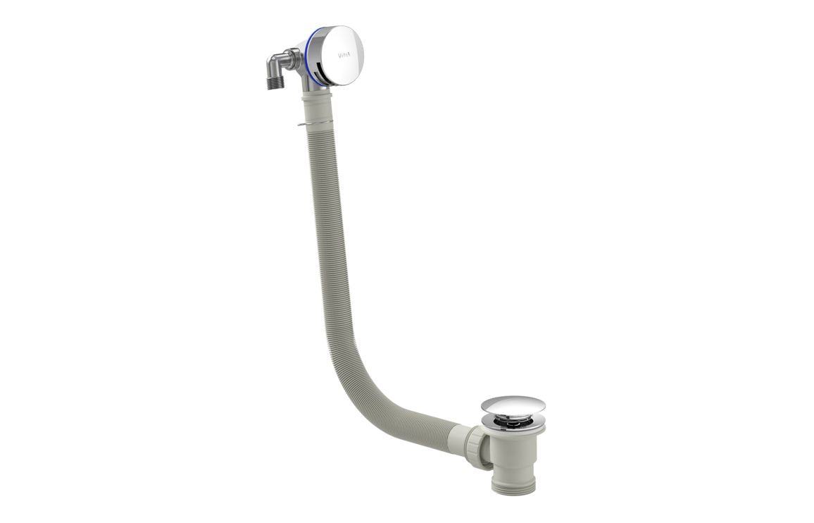 VitrA Round Bath Filler Waste: Chrome, Matt Black, White