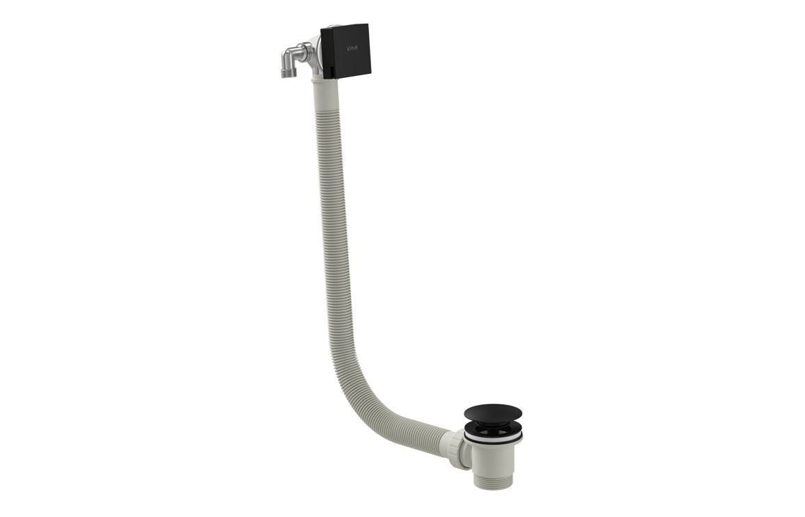 VitrA Square Bath Filler Waste: Chrome, Matt Black, White.