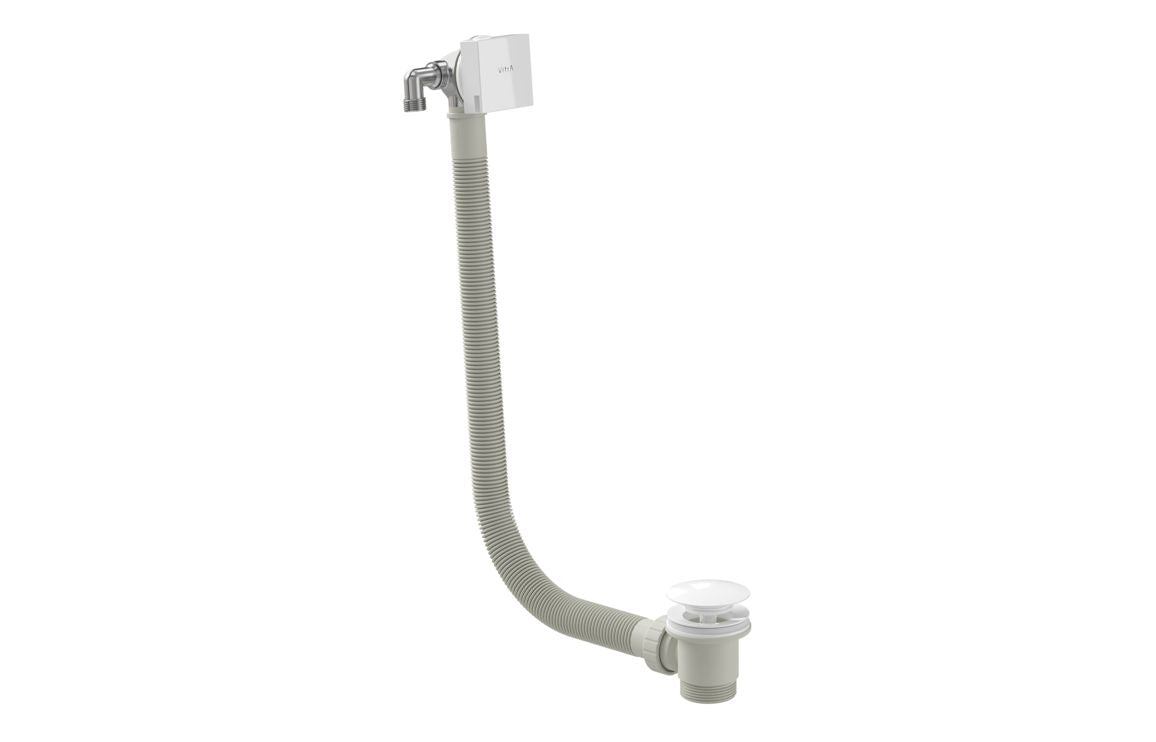 VitrA Square Bath Filler Waste: Chrome, Matt Black, White.