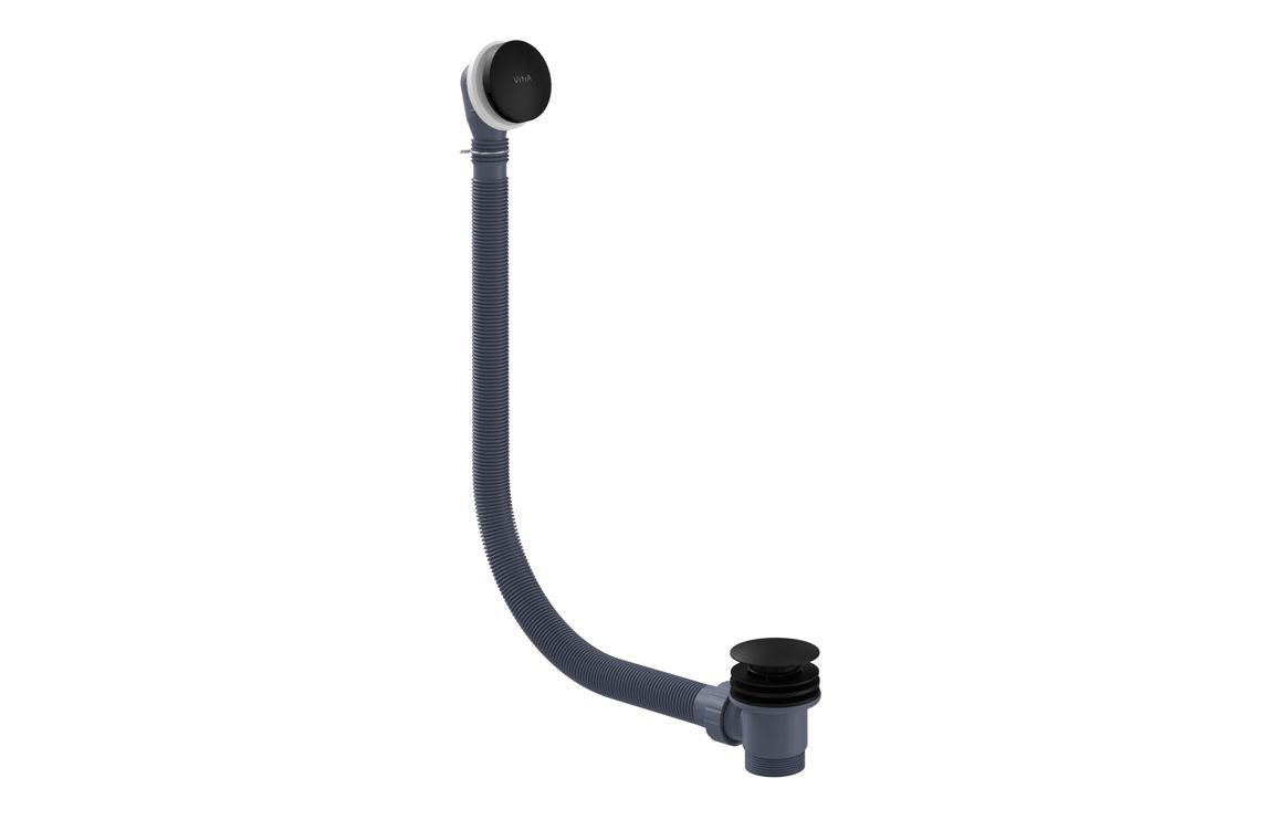 VitrA Round Bath Waste: Chrome, Matt Black, White.