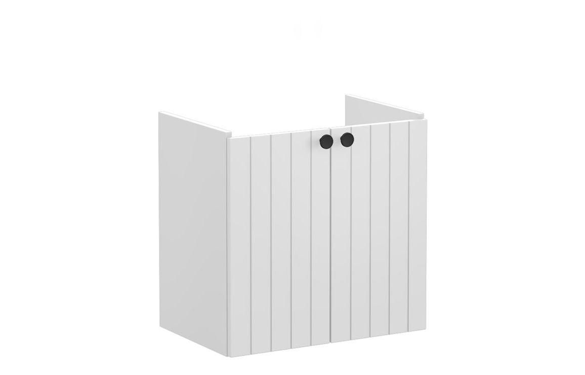 VitrA Root Groove 60cm 2 Door Wall Hung Slim Washbasin Unit - Matt White, Matt Fjord Green, Matt Grey, Matt Dark Blue, Matt Graphite, Matt Light Grey,  Matt Retro Green