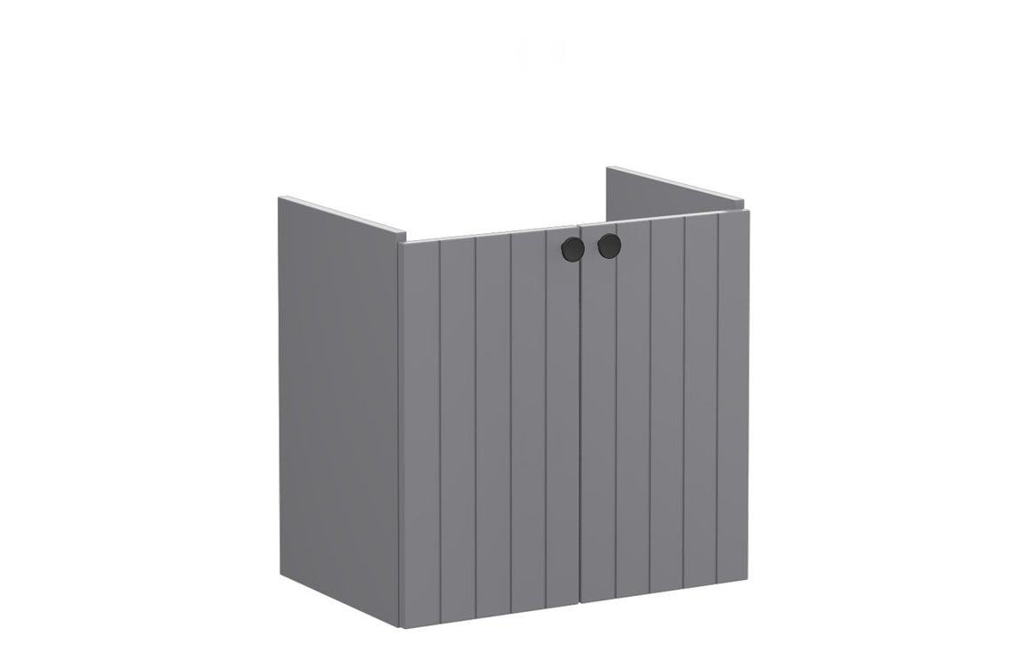 VitrA Root Groove 60cm 2 Door Wall Hung Slim Washbasin Unit - Matt White, Matt Fjord Green, Matt Grey, Matt Dark Blue, Matt Graphite, Matt Light Grey,  Matt Retro Green