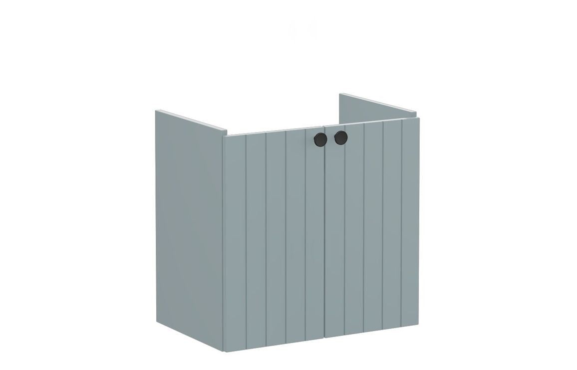 VitrA Root Groove 60cm 2 Door Wall Hung Slim Washbasin Unit - Matt White, Matt Fjord Green, Matt Grey, Matt Dark Blue, Matt Graphite, Matt Light Grey,  Matt Retro Green