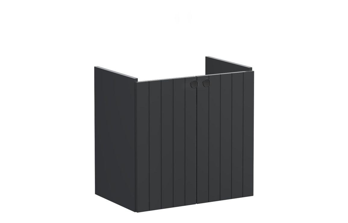 VitrA Root Groove 60cm 2 Door Wall Hung Slim Washbasin Unit - Matt White, Matt Fjord Green, Matt Grey, Matt Dark Blue, Matt Graphite, Matt Light Grey,  Matt Retro Green