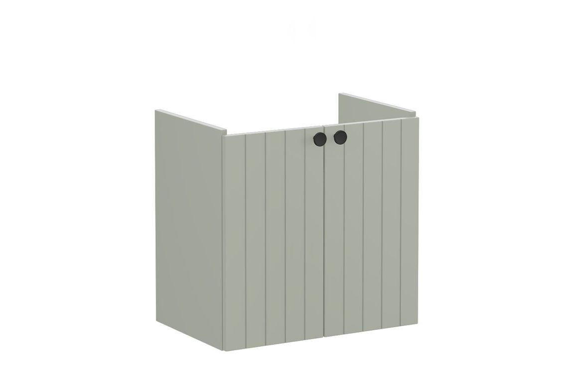 VitrA Root Groove 60cm 2 Door Wall Hung Slim Washbasin Unit - Matt White, Matt Fjord Green, Matt Grey, Matt Dark Blue, Matt Graphite, Matt Light Grey,  Matt Retro Green