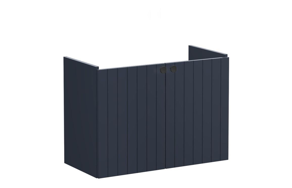 VitrA Root Groove 80cm 2 Door Wall Hung Slim Washbasin Unit - Matt White, Matt Fjord Green, Matt Grey, Matt Dark Blue, Matt Graphite, Matt Light Grey,  Matt Retro Green