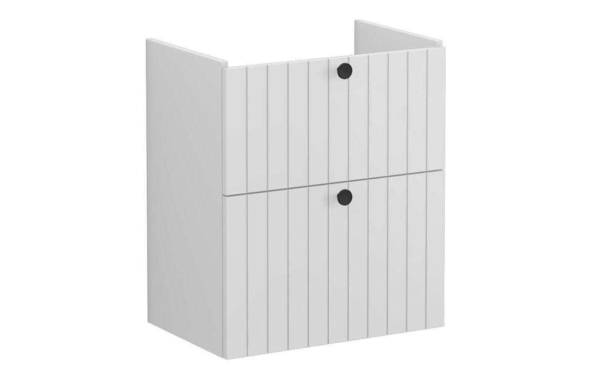 VitrA Root Groove 60cm 2 Drawer Slim Washbasin Unit - Matt White, Matt Fjord Green, Matt Grey, Matt Dark Blue, Matt Graphite, Matt Light Grey,  Matt Retro Green