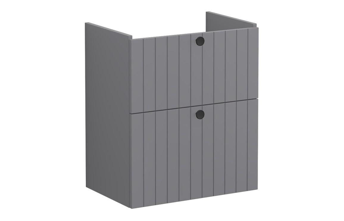 VitrA Root Groove 60cm 2 Drawer Slim Washbasin Unit - Matt White, Matt Fjord Green, Matt Grey, Matt Dark Blue, Matt Graphite, Matt Light Grey,  Matt Retro Green