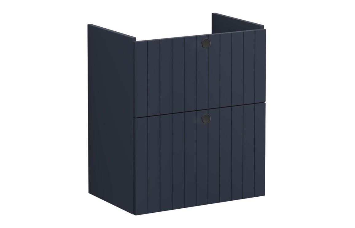 VitrA Root Groove 60cm 2 Drawer Slim Washbasin Unit - Matt White, Matt Fjord Green, Matt Grey, Matt Dark Blue, Matt Graphite, Matt Light Grey,  Matt Retro Green