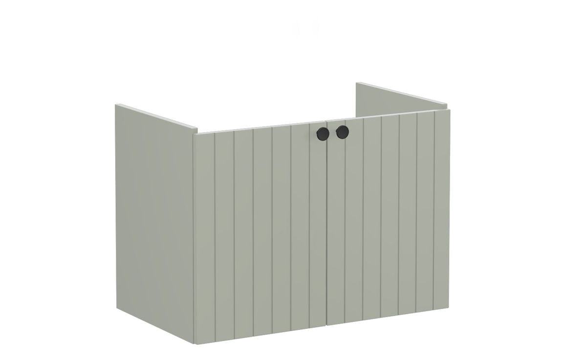 VitrA Root Groove 80cm 2 Door Wall Hung Washbasin Unit - Matt White, Matt Fjord Green, Matt Grey, Matt Dark Blue, Matt Graphite, Matt Light Grey,  Matt Retro Green