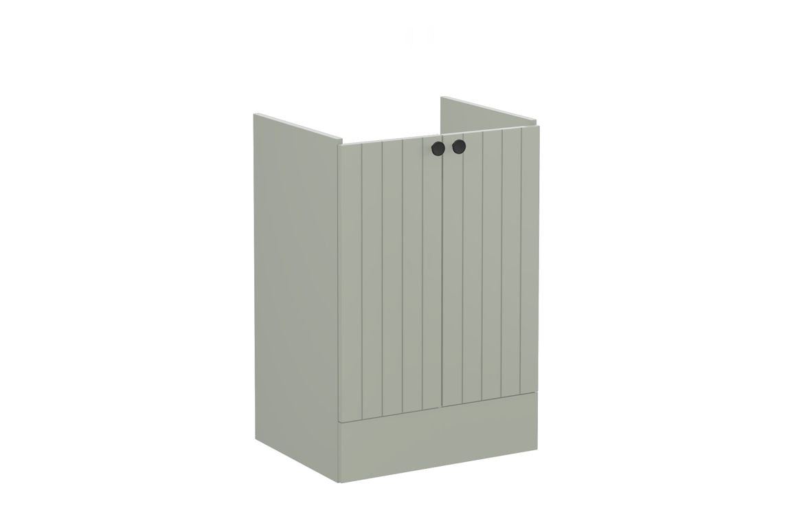 VitrA Root Groove 60cm 2 Door Floor Standing Washbasin Unit - Matt White, Matt Fjord Green, Matt Grey, Matt Dark Blue, Matt Graphite, Matt Light Grey,  Matt Retro Green