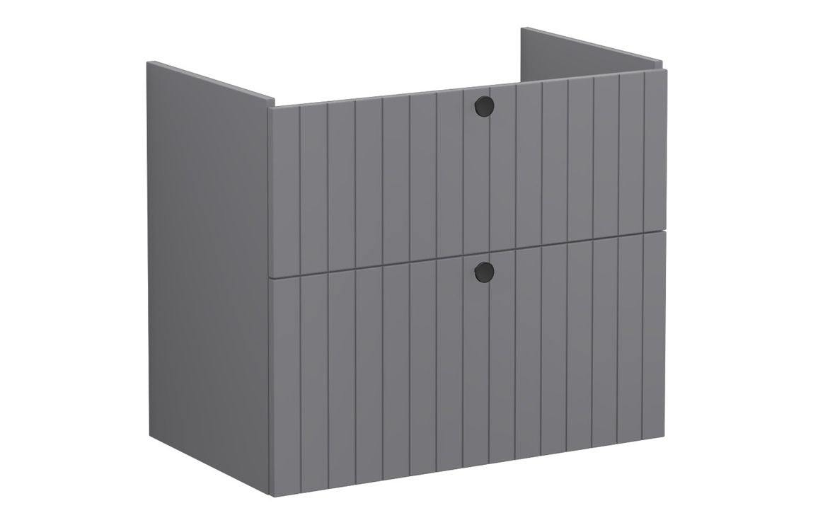 VitrA Root Groove 80cm 2 Drawer Washbasin Unit - Matt White, Matt Fjord Green, Matt Grey, Matt Dark Blue, Matt Graphite, Matt Light Grey,  Matt Retro Green