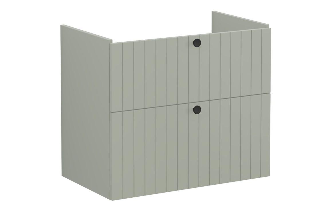 VitrA Root Groove 80cm 2 Drawer Washbasin Unit - Matt White, Matt Fjord Green, Matt Grey, Matt Dark Blue, Matt Graphite, Matt Light Grey,  Matt Retro Green