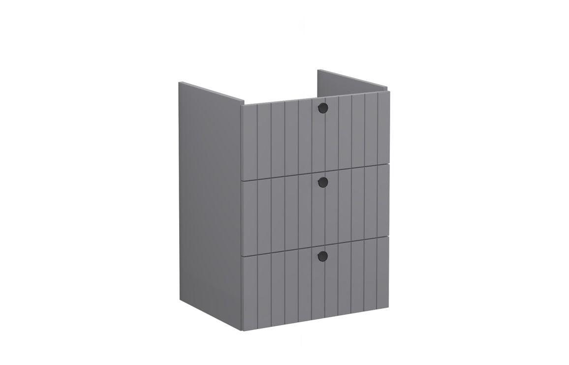 VitrA Root Groove 60cm 3 Drawer Washbasin Unit - Matt White, Matt Fjord Green, Matt Grey, Matt Dark Blue, Matt Graphite, Matt Light Grey,  Matt Retro Green