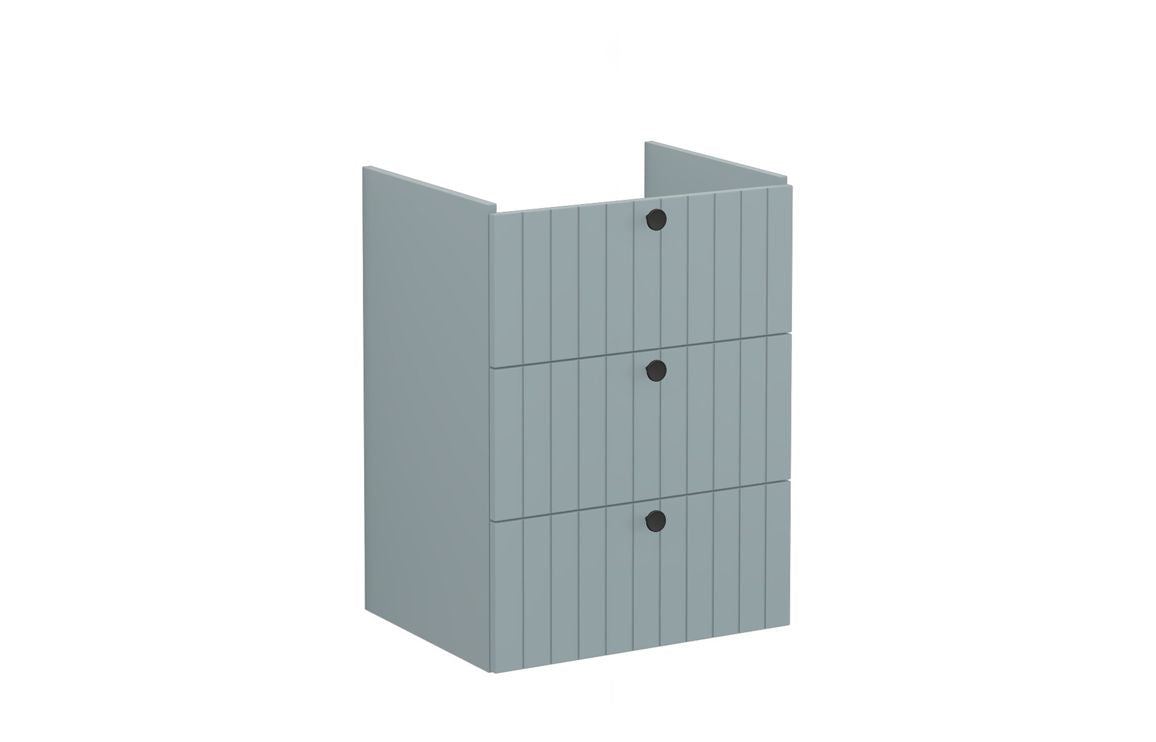 VitrA Root Groove 60cm 3 Drawer Washbasin Unit - Matt White, Matt Fjord Green, Matt Grey, Matt Dark Blue, Matt Graphite, Matt Light Grey,  Matt Retro Green
