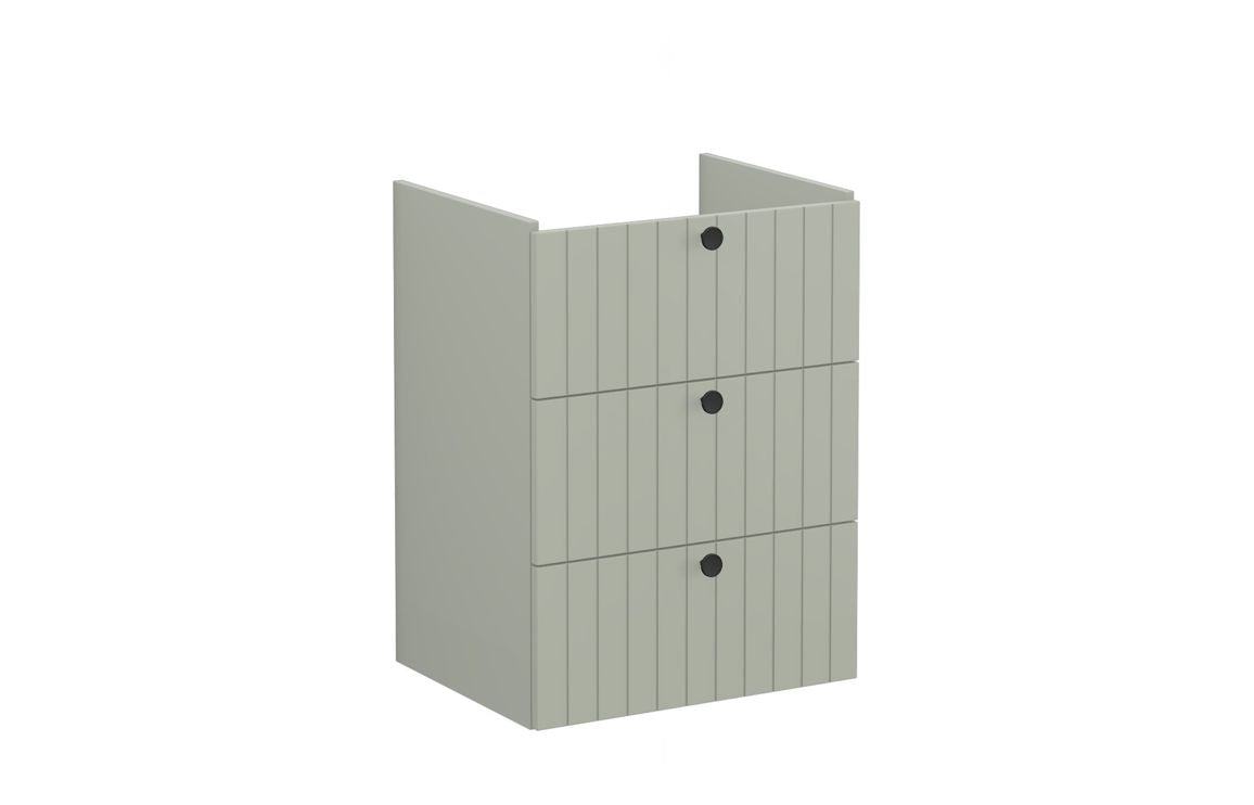 VitrA Root Groove 60cm 3 Drawer Washbasin Unit - Matt White, Matt Fjord Green, Matt Grey, Matt Dark Blue, Matt Graphite, Matt Light Grey,  Matt Retro Green