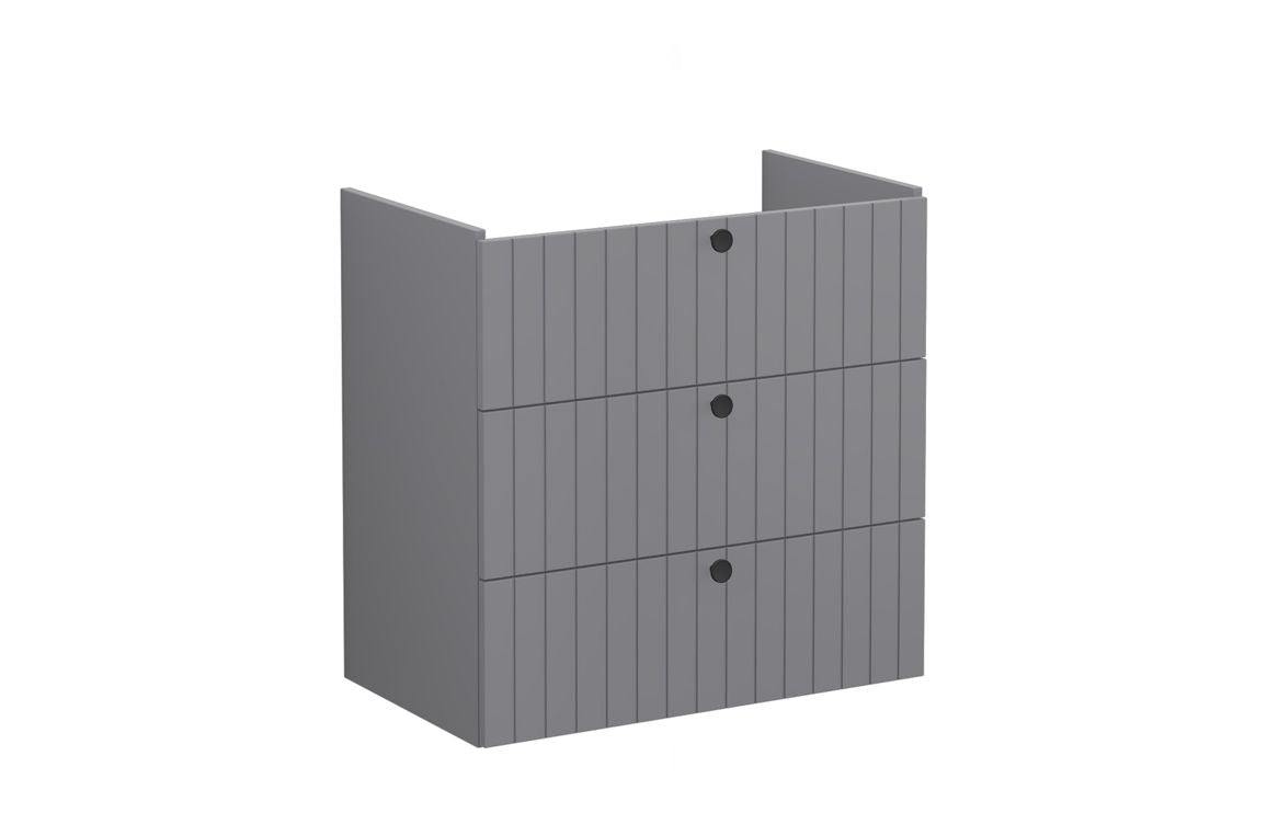 VitrA Root Groove 80cm 3 Drawer Washbasin Unit - Matt White, Matt Fjord Green, Matt Grey, Matt Dark Blue, Matt Graphite, Matt Light Grey,  Matt Retro Green