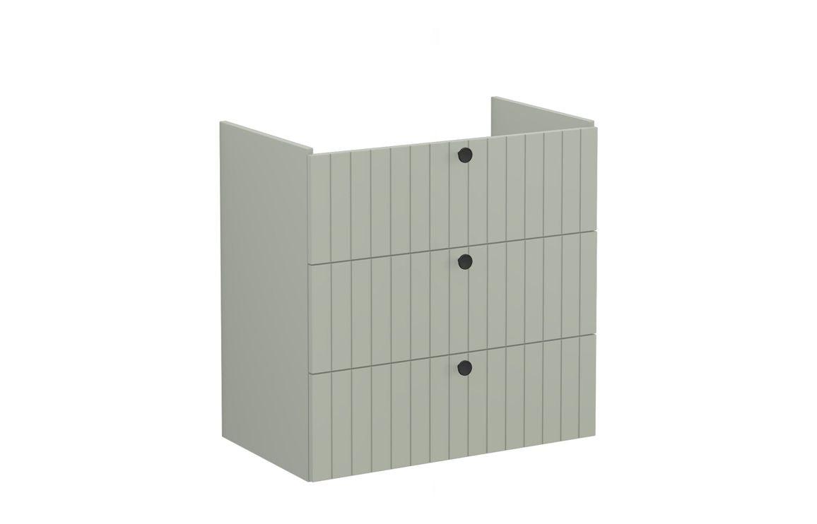 VitrA Root Groove 80cm 3 Drawer Washbasin Unit - Matt White, Matt Fjord Green, Matt Grey, Matt Dark Blue, Matt Graphite, Matt Light Grey,  Matt Retro Green