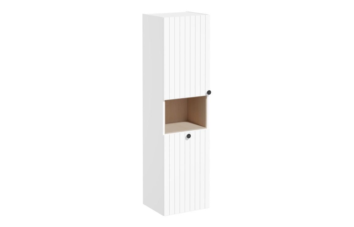 VitrA Root Groove 40cm 2 Door Semi-Tall Unit w/Laundry Basket - Matt White, Matt Fjord Green, Matt Grey, Matt Dark Blue, Matt Graphite, Matt Light Grey,  Matt Retro Green
