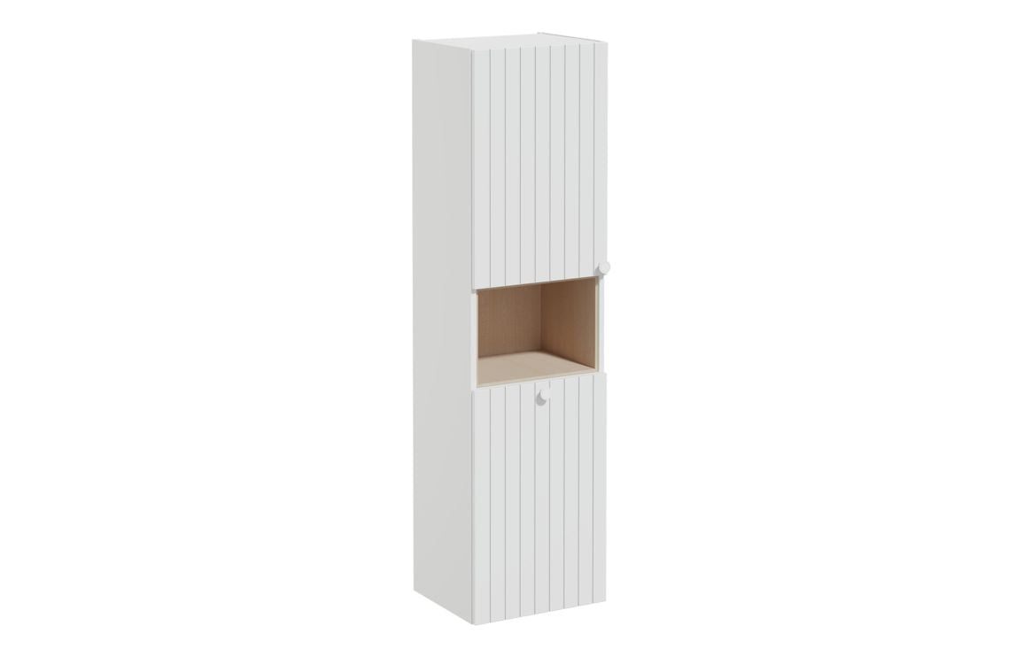 VitrA Root Groove 40cm 2 Door Semi-Tall Unit w/Laundry Basket - Matt White, Matt Fjord Green, Matt Grey, Matt Dark Blue, Matt Graphite, Matt Light Grey,  Matt Retro Green