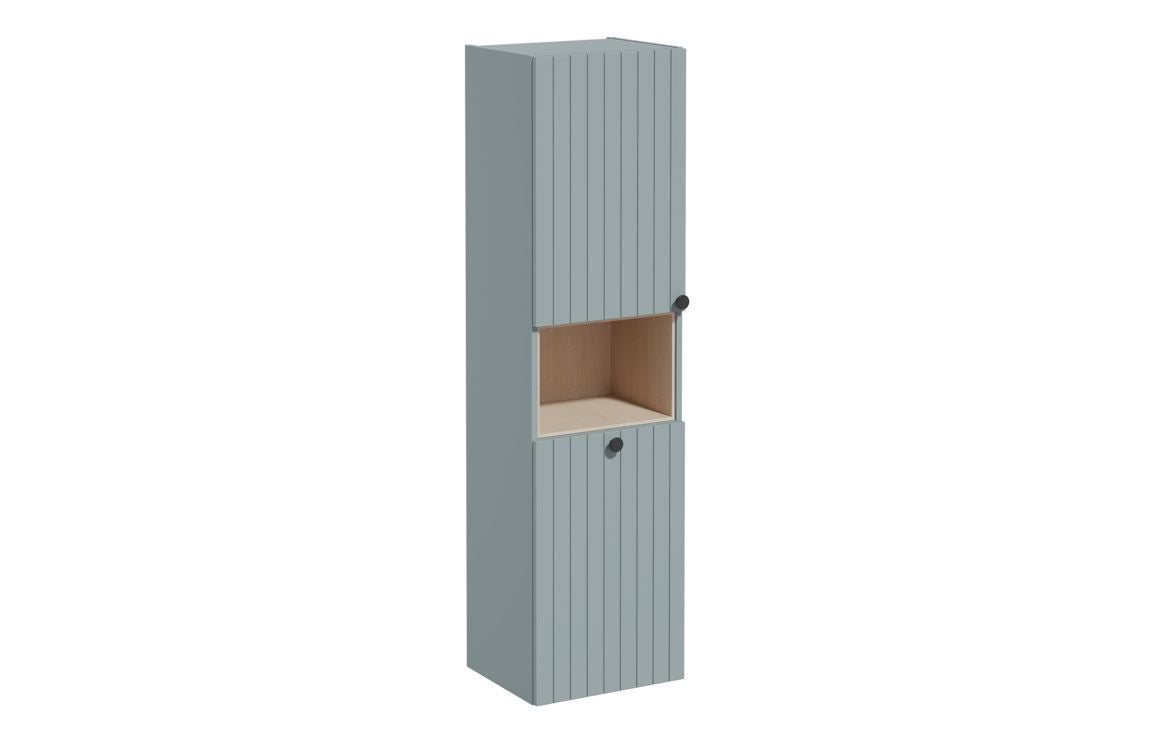 VitrA Root Groove 40cm 2 Door Semi-Tall Unit w/Laundry Basket - Matt White, Matt Fjord Green, Matt Grey, Matt Dark Blue, Matt Graphite, Matt Light Grey,  Matt Retro Green