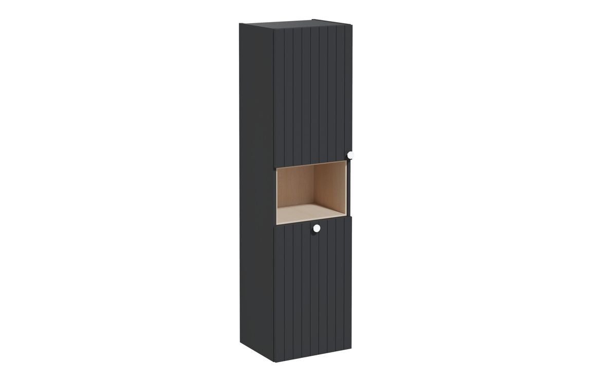 VitrA Root Groove 40cm 2 Door Semi-Tall Unit w/Laundry Basket - Matt White, Matt Fjord Green, Matt Grey, Matt Dark Blue, Matt Graphite, Matt Light Grey,  Matt Retro Green