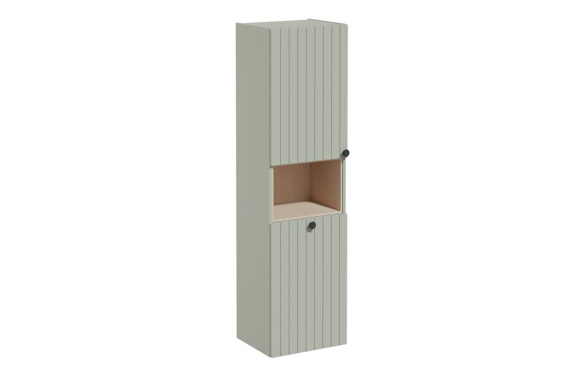 VitrA Root Groove 40cm 2 Door Semi-Tall Unit w/Laundry Basket - Matt White, Matt Fjord Green, Matt Grey, Matt Dark Blue, Matt Graphite, Matt Light Grey,  Matt Retro Green