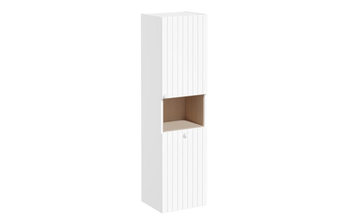 VitrA Root Groove 40cm 2 Door Semi-Tall Unit w/Laundry Basket - Matt White, Matt Fjord Green, Matt Grey, Matt Dark Blue, Matt Graphite, Matt Light Grey,  Matt Retro Green